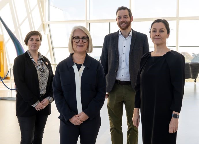 From left to right: Andrea Forde, Aoife MacGabhann, Jeremy Britton, Suzanne Kealy